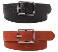 Levi's Mixed Material Center Bar Reversible Belts, Black Normal, Talla única Unisex Adulto