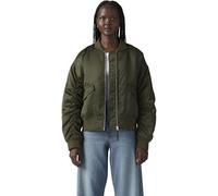 Levi's Mujer Camisa Cazadora bomber con bolsillo con solapa, Standard Fit, Verde (Deep Depths), S