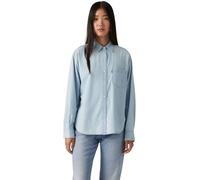 Levi's Mujer Camisa Vaquera Harlie de algodón con Cuello francés, Azul (Where Is She), S