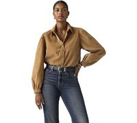 Levi's Mujer Camisa Western Journey Corduroy de Pana con Cuello francés, Marrón (Tobacco Brown), L
