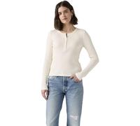 Levi's Mujer Camiseta de Manga Larga 7Dry Goods Henley Waffle elástica, Slim Fit, Blanco Sucio (Gardenia), L