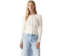 Levi's Mujer Camiseta de Manga Larga Dry Goods Pointelle con Tapeta de Botones, Slim Fit, Blanco Sucio (Gardenia), XS