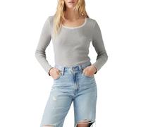 Levi's Mujer Camiseta de Manga Larga Dry Goods Punto Waffle Starstruck Heather Grey Grey L