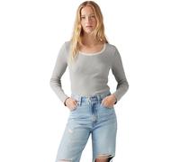Levi's Mujer Camiseta de Manga Larga Dry Goods Waffle de algodón, Slim Fit, Gris (Starstruck Heather G), XS