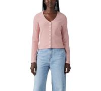 Levi's Mujer Camiseta de Manga Larga Muse Vanilla Stripe Scarlet Smile Cotton Red L