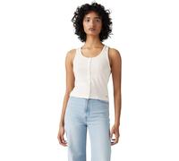 Levi's Mujer Camiseta de Tirantes Dry Goods Pointelle con Cuello Redondo, Slim Fit, Blanco Sucio (Gardenia), M