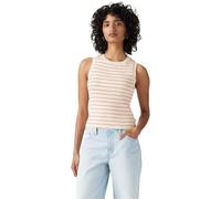Levi's Mujer Camiseta de Tirantes Ocean con Cuello Redondo, Slim Fit, Multicolor (Jules Stripe Egret E), S