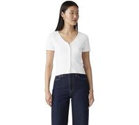 LEVI'S Camiseta corta con cuello de pico. Color Blanco