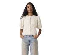 Levi's Mujer Cárdigan Pauline Pointelle de Ganchillo, de Manga Corta, Beige (Tofu), M