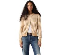 Levi's Mujer Cárdigan Supersoft de Cuello Redondo Paris Stripe Curds Whey Triblend Neutral XS