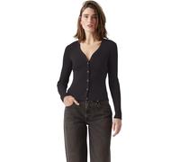 Levi's Mujer Cárdigan Tulip con Cuello de Pico, Slim Fit, Negro (Caviar), L