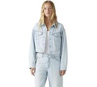 Levi's Mujer Cazadora vaquera Shrunken 90s Trucker con bolsillos con solapa, Relaxed Fit, Azul (Luxury Trip Trucker), S