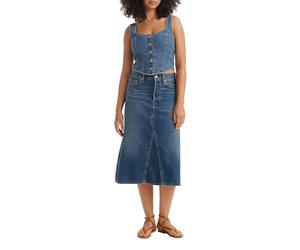Levi's Mujer High Rise A-Line Decon, Falda, Azul (Mid Morning), 27W