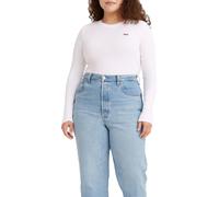 Levi's Mujer Shirt Long-Sleeve Baby Tee T-Shirt Manga Larga Casual Blanco XXS