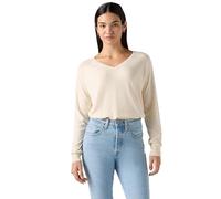Levi's Mujer Suéter de Cuello de Pico Petal White Swan Triblend White L