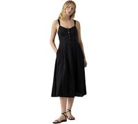 Levi's Mujer Vestido Mini Ravina con Tapeta de Botones, Corte en A, Negro (Anthracite Night), S