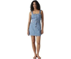 Levi's Mujer Vestido Vaquero Iconic Button con Tirantes Ajustables, Slim Fit, Azul (Chill Day), S