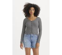 LEVI'S Camiseta de manga larga, cuello de pico. Color rayas negro/crudo