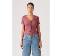 Levi's Muse Ss Tee Crushed Berry Rib Talla: M | Camisetas de Seda Outlet | Mujer