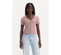 Levi's Muse Ss Tee Vanilla Stripe Sundried Tomato Talla: XXS | Blusas Outlet | Mujer | Blanco