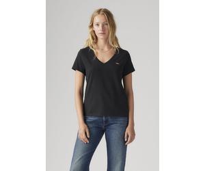 Levi's Perfect Slub V-neck Tee Black Talla: XS | Camisetas de Seda Outlet | Mujer | Negro