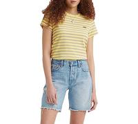 Levi's Perfect Tee, T-Shirt para Mujer, Cool Stripe Powdered Yellow, XXS