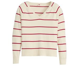 Levi's Petal V-Neck - Sudadera para Mujer, Stephanie Stripe Propósito, L