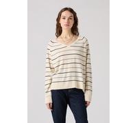 Levi's Petal Vneck Sweater Olympic Stripe White Talla: XS | Jerséis de Punto Outlet | Mujer | Blanco