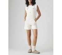 Levi's Peto vaquero de mujer corto con tirantes ajustables. Blanco M