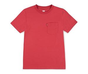 Levi's Playera Infantil con Bolsillo de Puesta de Sol, Color Rojo, Rosso, 16 años