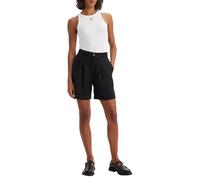 LEVIS Pleated Trouser Short Blacks Pantalon Corto Pliegues Negros, Caviar, 56 De Las Mujeres