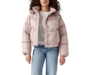 Levi's - Plumífero corto de mujer Western Bubble acolchado, Rosa, S