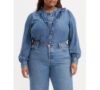 Levi's Plus Blusa vaquera de mujer de manga larga. Azul 50-52 (2X)