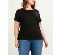 Levi's Plus Camiseta de mujer de manga corta con el logo de la marca en el pecho. Negro 50/1X
