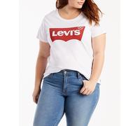Levi's Women's Plus Size Perfect Tee T-Shirt, Batwing Logo, Plus Batwing White, 3XL