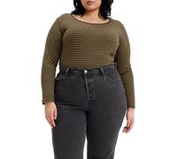 Levi's Plus Size Honey Long-Sleeve Top Mujer, Julip Stripe Mole, 1XL