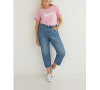 Levi's Plus Vaquero de mujer 501® Crop recto lavado medio. Azul 48/16