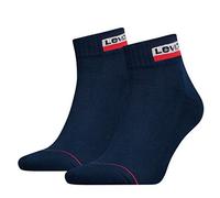 Levi's Quarter Calcetines, Azul (Dress Blues), 39-42 (Pack de 2) Unisex Adulto