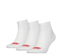 Levi's Quarter Calcetines, Blanco (White), 39-42 (Pack de 3) Unisex Adulto