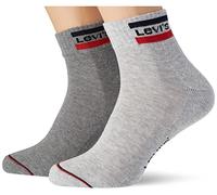 Levi's Quarter Calcetines, Gris (Grey Combo), 39-42 (Pack de 2) Unisex Adulto