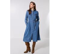 Levi's® QUINCEY LS MAXI DRESS MED INDIGO - FLAT FINISH M Azul