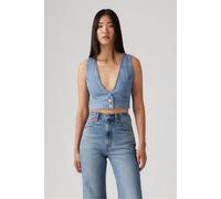 Levi's Raine Denim Crop Top Check Yourself 2 Talla: L | Camisetas de tirantes Outlet | Mujer | Azul