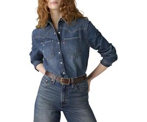 Levi's Rectangle Buckle Belt Mujer, Leather Brown, 100