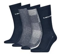 Levi's Regular Cut Denim Giftbox Calcetines clásicos, Navy Combo, 43-46 (Pack de 4) Unisex Adulto