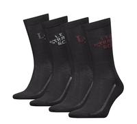 Levi's Regular Cut Logo Giftbox Calcetines clásicos, Negro Combo, 35-38 (Pack de 4) Unisex Adulto