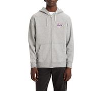 Levi's Relaxed Graphic Sudadera con cremallera Hombre High Peaks Crew Sugar Swizzle (Gris) S -