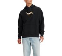 Levi's Relaxed Graphic Sweatshirt, Hombre, Holiday Poster Hoodie Caviar, S