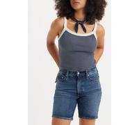 Levi's Ribcage Bermuda Shorts Blue Talla: W26 | Pantalones Cortos Outlet | Mujer | Azul