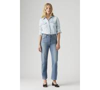 Levi's Ribcage Straight Ankle Cotton Linen Jeans Blue Talla: W27L29 | Pantalones Rectos Outlet | Mujer | Blanco