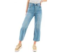 Levi's Ribcage Straight Ankle Vaqueros, Light Indigo Worn In, 34W / 29L para Mujer